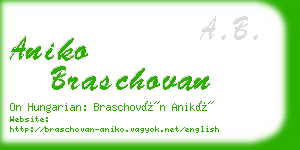 aniko braschovan business card